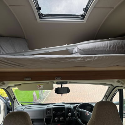 Motorhome with double bed and bunk beds Peterborough Hire