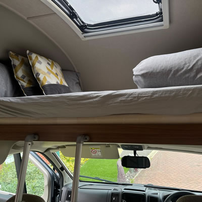 Over Cabin Bed Motorhome Hire Peterborough